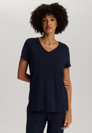 Sleep And Lounge Relaxed V-Neck Top | Deep Navy 74842-1610